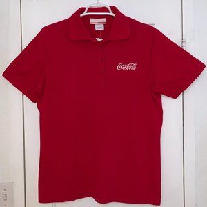 Women’s Pique Polo Shirt (Coca Cola); Large (12-14); Iconic red